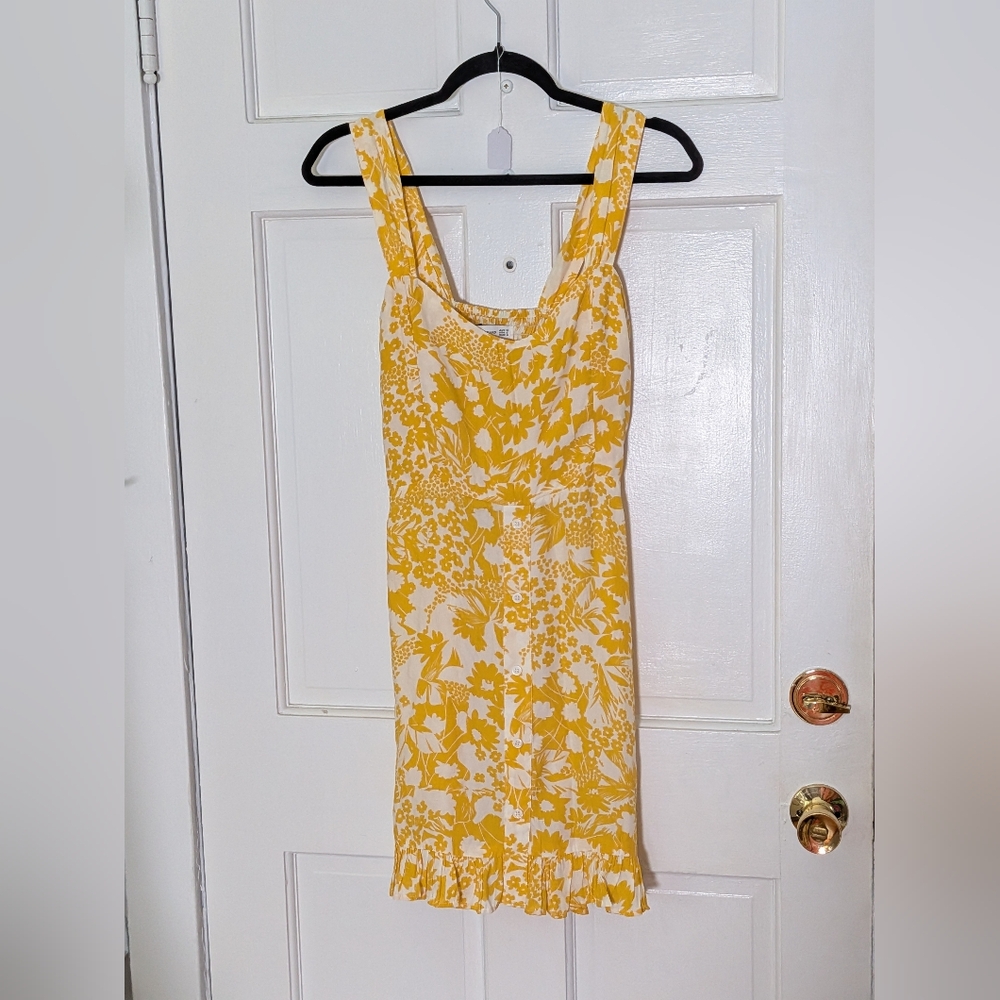 FAITHFULL THE BRAND Lou Lou Mini Dress Yellow Floral Jasmine Anthropologie Style - Picture 3 of 5